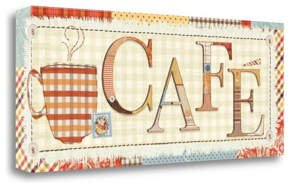 "Patchwork Cafe I" By Pela Studio, Giclee Print on Gallery Wrap Canvas