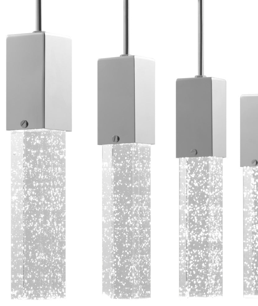 Rectangular Crystal Chandelier // 5 Light