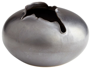 Cyan Design Medium Tambora Vase, Black Metal