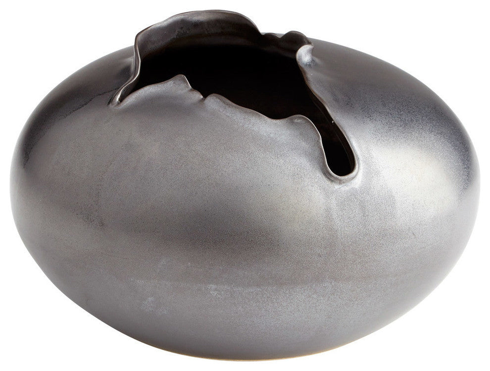 Cyan Design Medium Tambora Vase, Black Metal