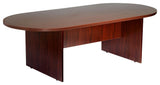 Boss 71"X35" Race Track Conference Table, Mahogany