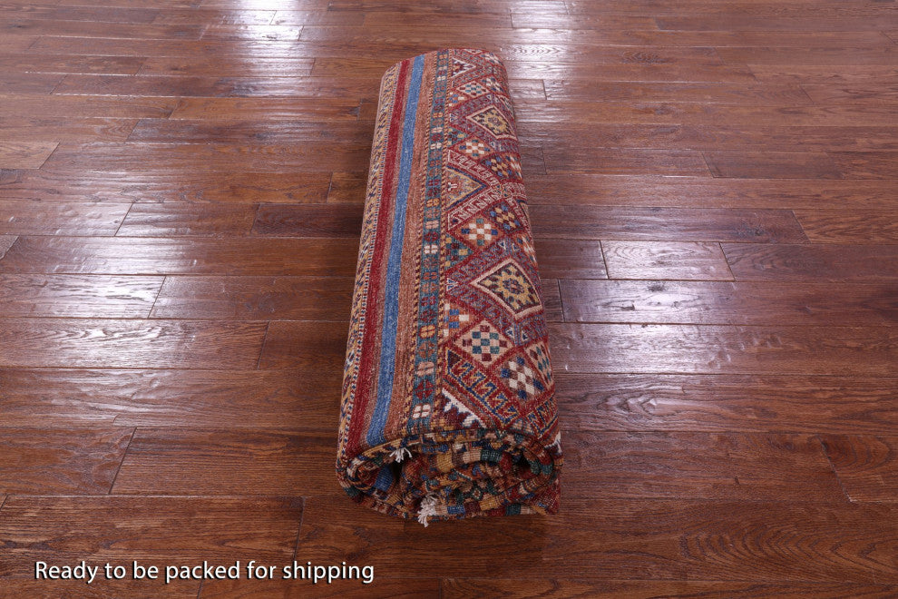 Khorjin Super Kazak Handmade Wool Rug 8' 2" X 11' 6" Q10113
