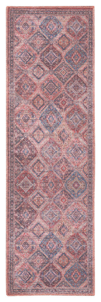 Nicole Curtis Machine Washable Series 1 10' Runner Multicolor   Area Rug