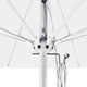 9' Matted White Push Lift Fiberglass Rib Aluminum Umbrella, Olefin, Terrace Fern