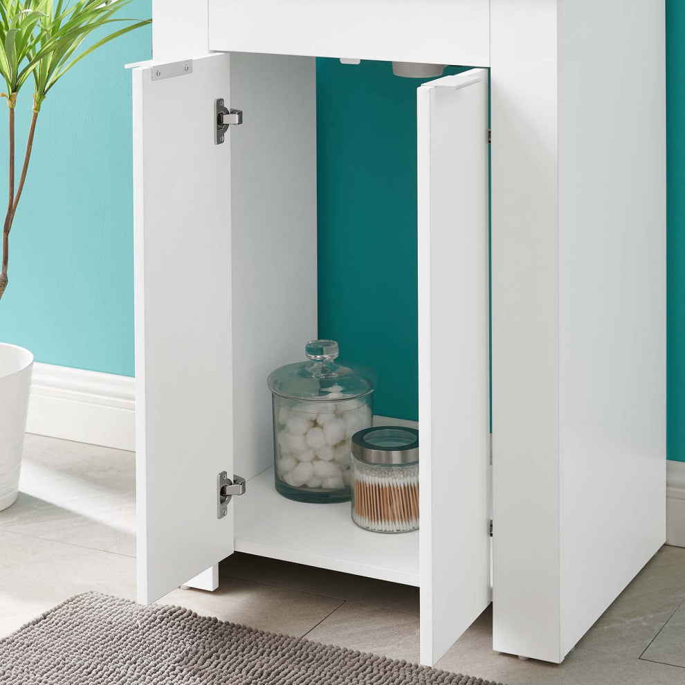 Maybelle 24" Bathroom Vanity White Black -5366