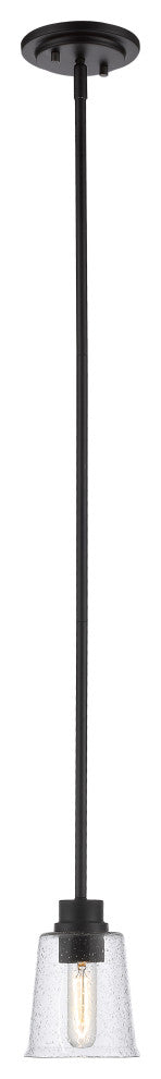 Zlite 464MP-MB 1-Light Mini Pendant, Clear Seedy