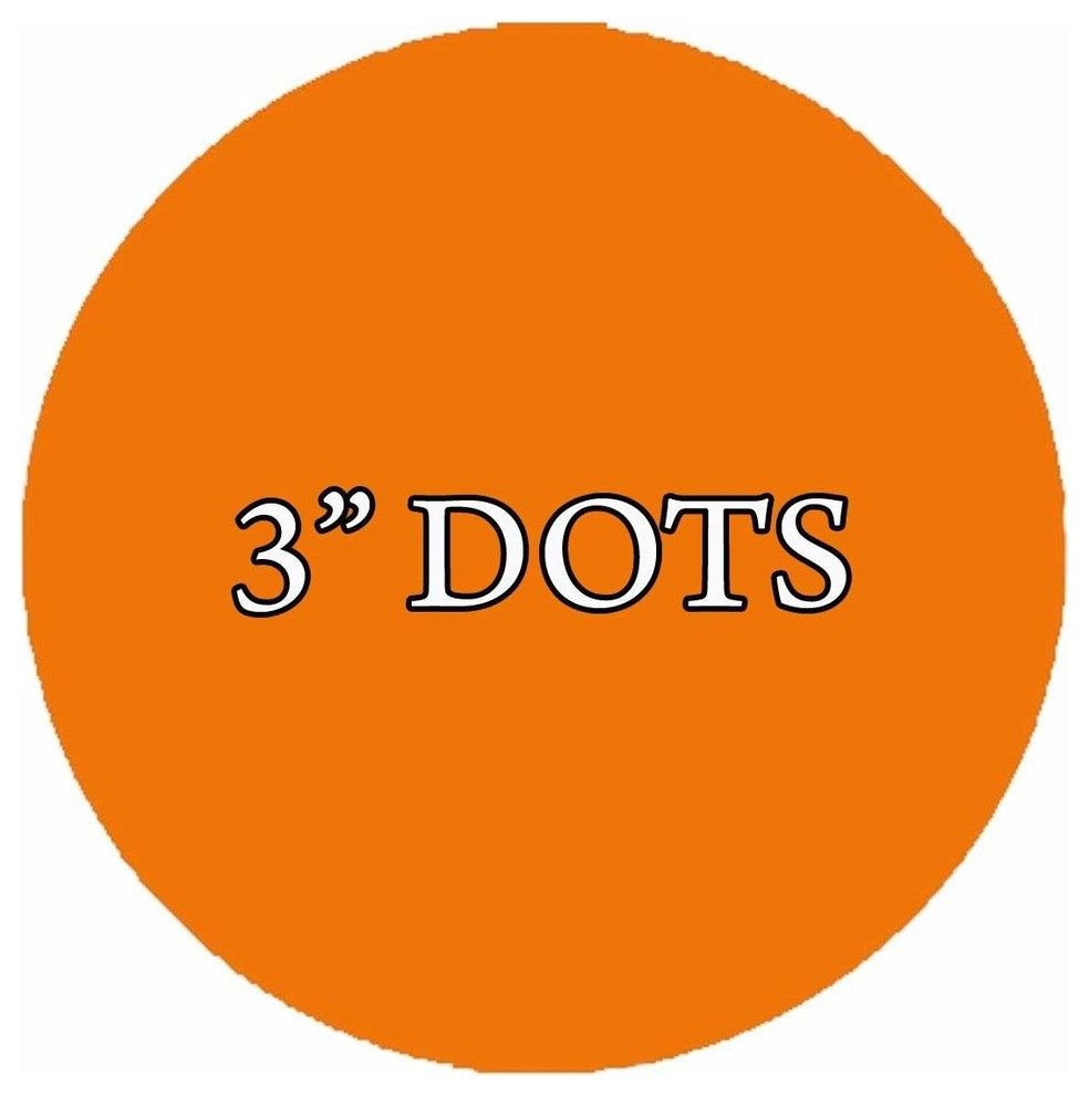 VWAQ 20 Polka Dot Wall Decals, 3" Peel and Stick, Orange