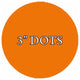 VWAQ 20 Polka Dot Wall Decals, 3" Peel and Stick, Orange