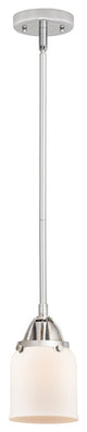 Small Bell Mini Pendant, Polished Chrome, Matte White, Matte White