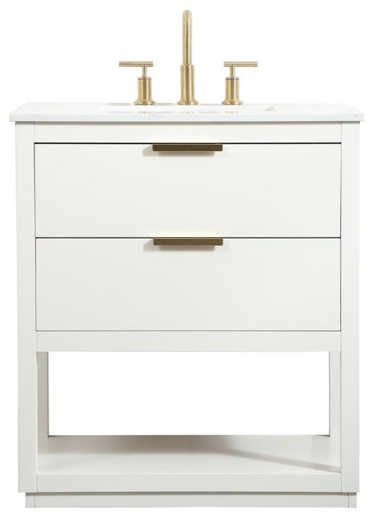 Louie 30" Single Bathroom Vanity, White