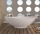 ADM Circular Freestanding Bathtub, Glossy White, 70.9"
