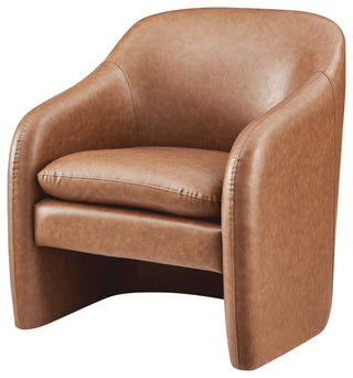 Zella PU Accent Arm Chair, Vintage Cider