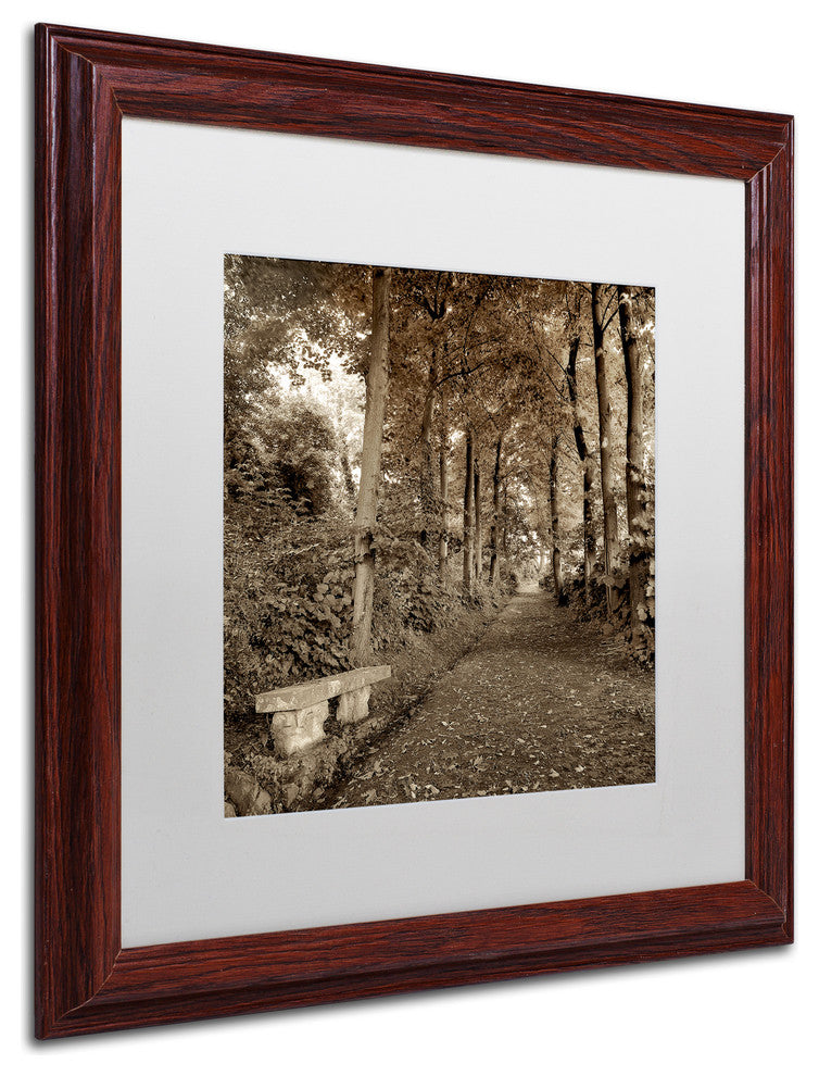 Alan Blaustein 'Fiesole Giardini II' Art, Wood Frame, White Mat, 16x16