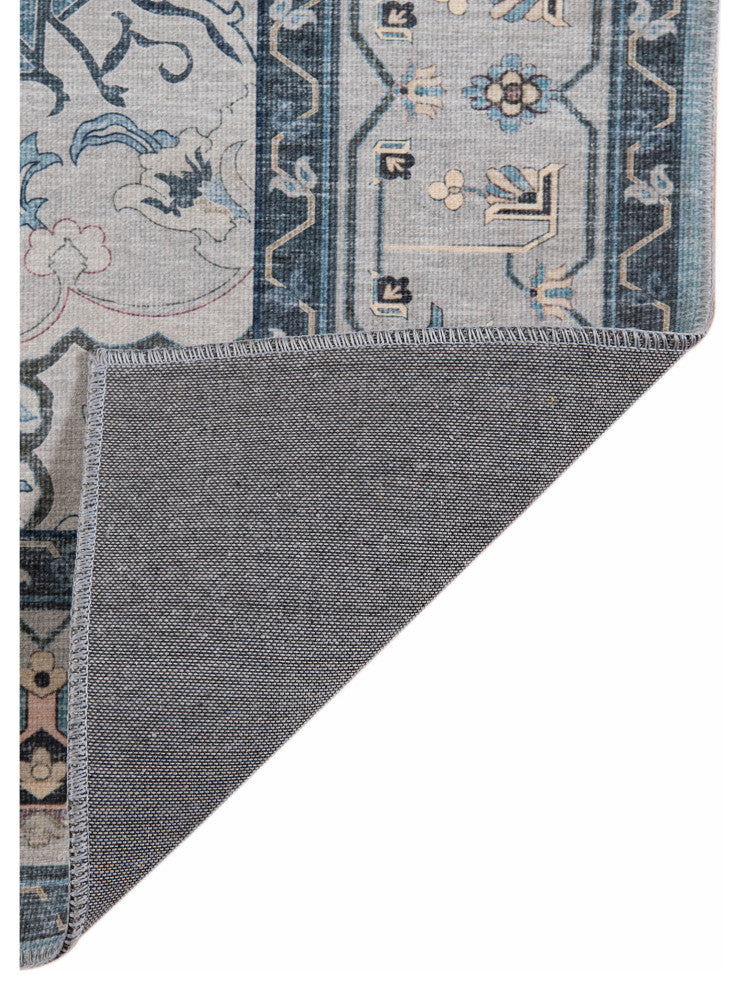 Amer Rugs Myra Shantalle MYR-2 Blue Power-loomed - 2'8" X 10' Runner Area Rug
