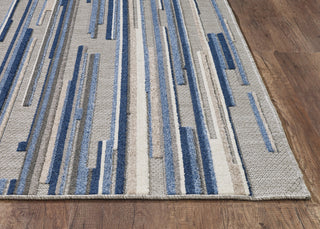 Calla Denni Indoor/Outdoor Rug, Blue, 5'3 X 7'
