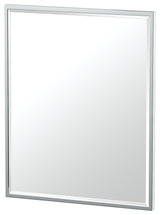 Flush Mount Framed Rectangle Wall Mirror, Chrome, 25