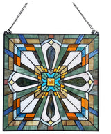 Archie Mission-Style Stained Glass Window Panel 20" Wide