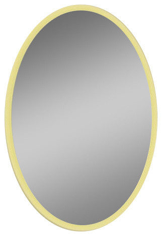 IB MIRROR Dimmable Backlit Bathroom Mirror Oval 24"x36", Crystal Clear Mirror, 3000 K, Warm White