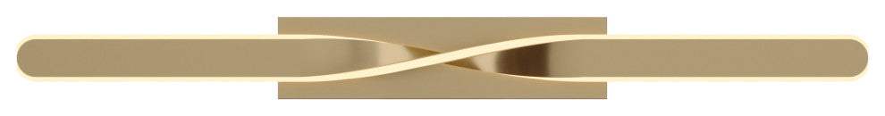 Twist 36" LED Vanity, Satin Brass