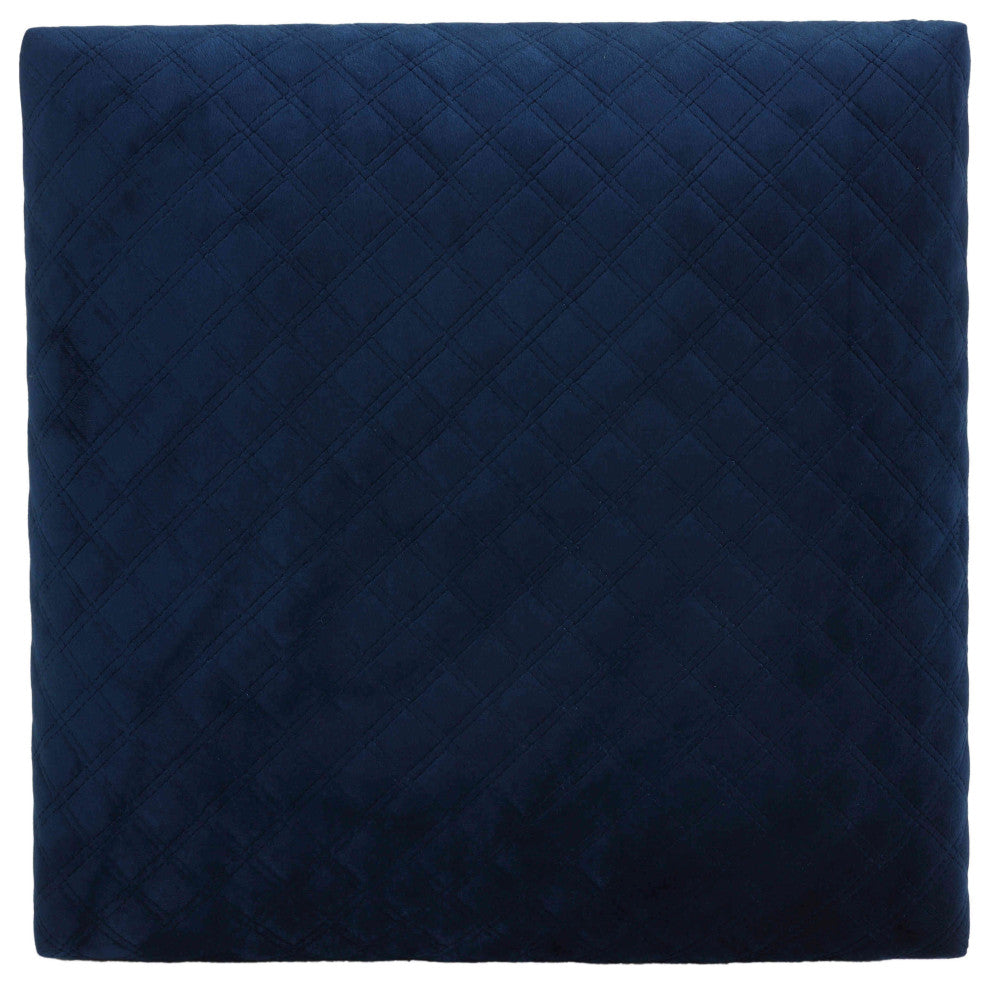 Cortesi Home Lillia Square Ottoman, Navy