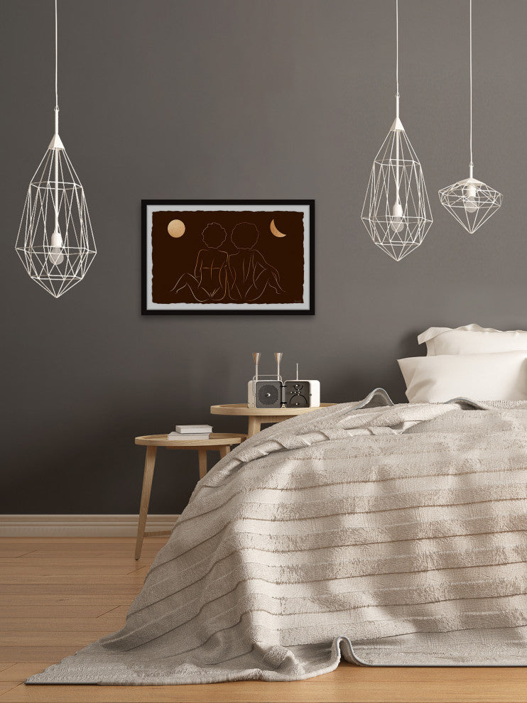 "My Moon" Framed Painting Print, 36x24