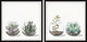 Round Glass Terrarium Diptych, 2-Piece Set, 12x12 Panels