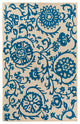 Surya Rhodes RDS-2314 9'x13' Rug, Ivory/Bright Blue