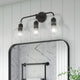 Downtown 3 Light Black With Brushed Nickel Accents Sphere Vanity Sconce