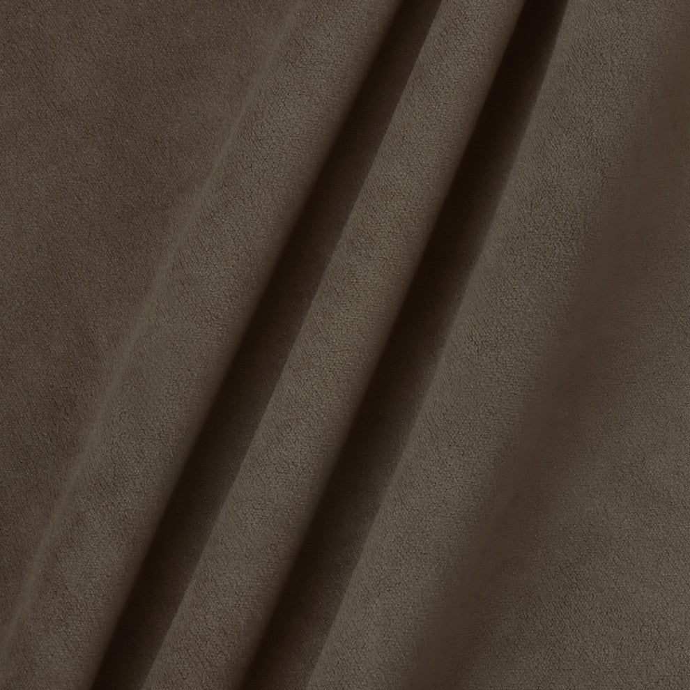 Delara Set of 1 Velvet 20x20", Cushion Cover, Cocoa Brown, With Duck Feather Insert