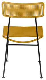 Hapi Indoor/Outdoor Handmade Dining Chair, Gold on Black