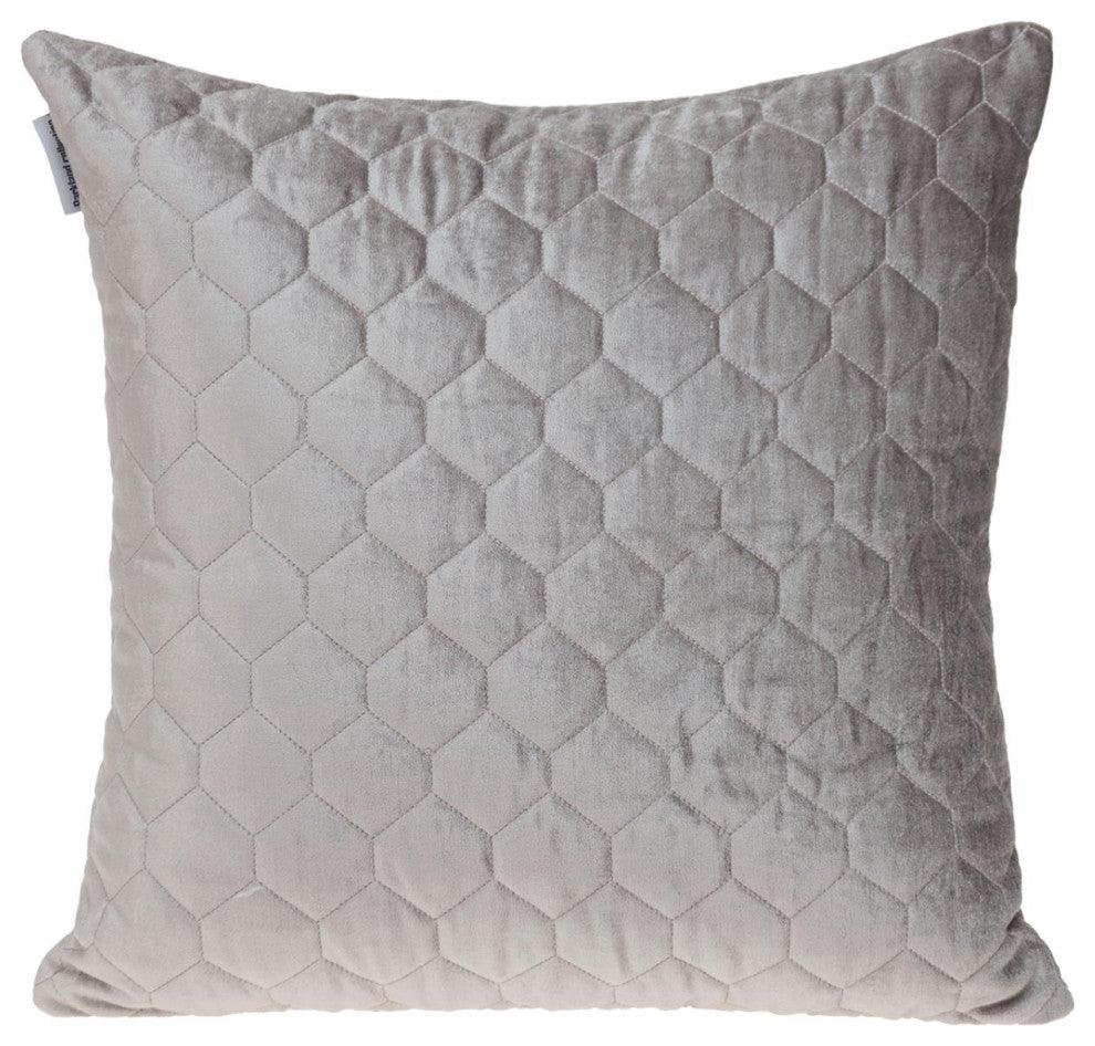 Parkland Collection Bazyli Taupe Throw Pillow, Square