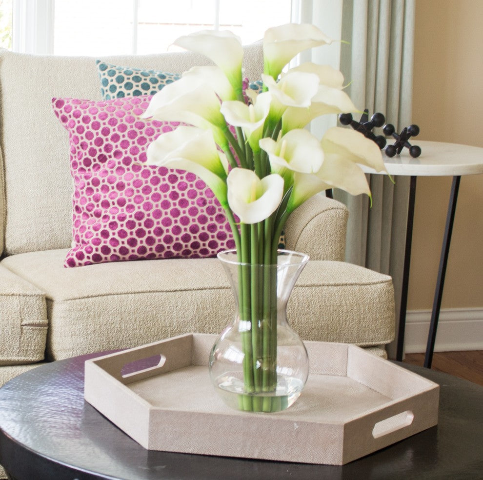 Galla Calla Lily With Vase Arrangement, Cream