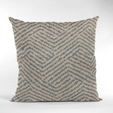 Plutus Blue Maze Chevron Luxury Throw Pillow, 20"x20"