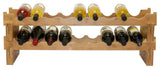 Oceanstar 18-Bottle Stackable Bamboo Wine Rack