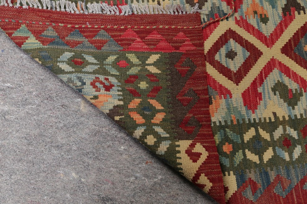 Flat-Woven Southwestern Kilim Turkish 8' Oriental Runner Rug, 8'2"X2'6"