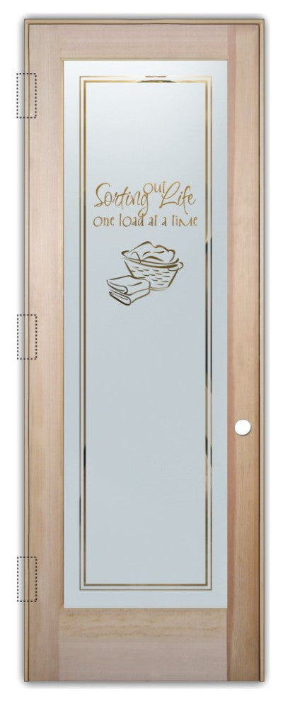 Laundry Door - Sorting Out Life Laundry Basket - Douglas Fir (stain grade) -...