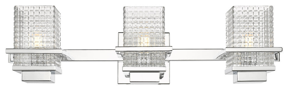 Innovations 310-3W-PC-CL-LED 3-Light Bath Vanity Light, Polished Chrome