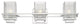Innovations 310-3W-PC-CL-LED 3-Light Bath Vanity Light, Polished Chrome