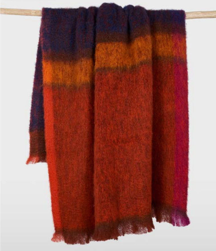 Jewel Tone Mohair Throw