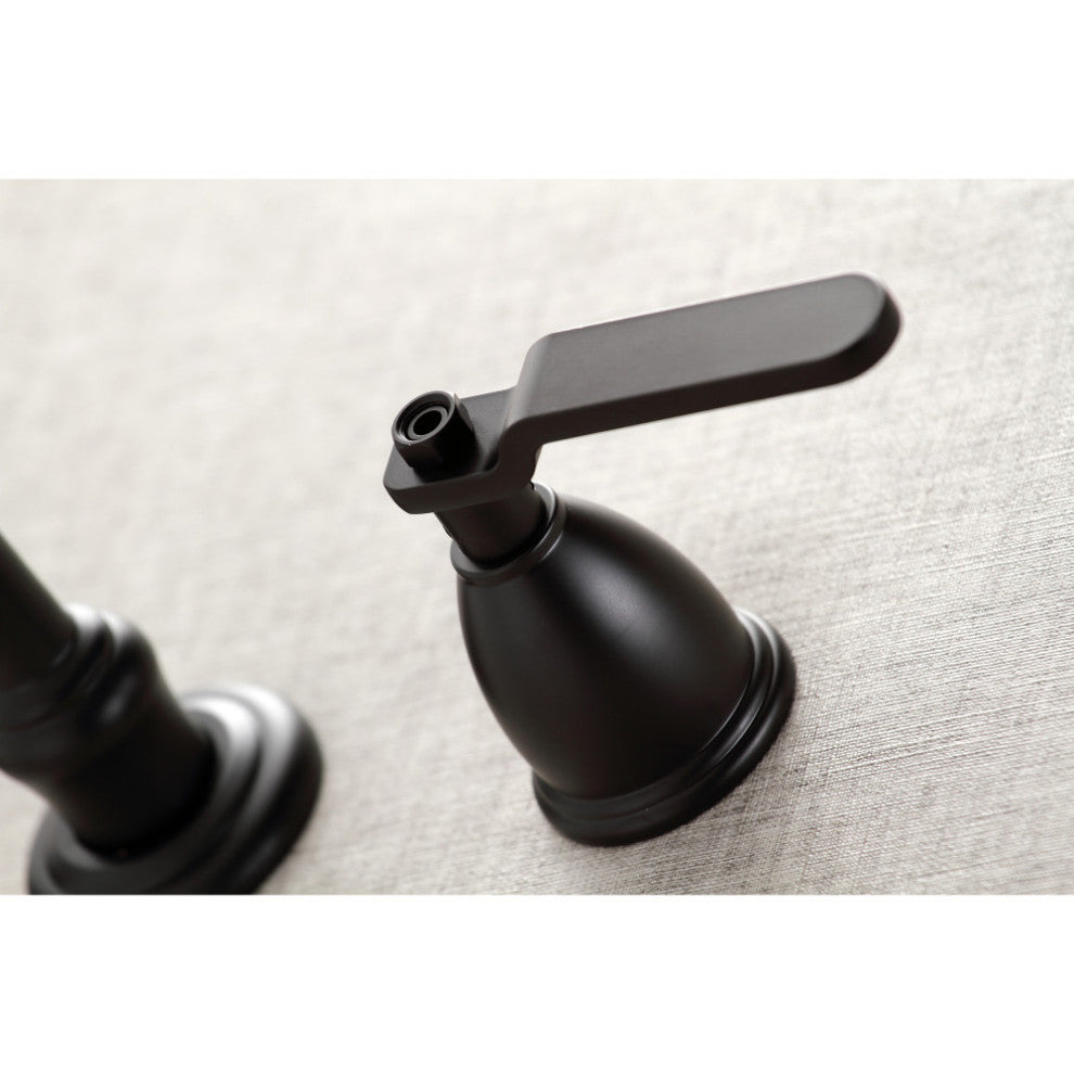 KS3020KL Two-Handle Wall Mount Tub Faucet, Matte Black