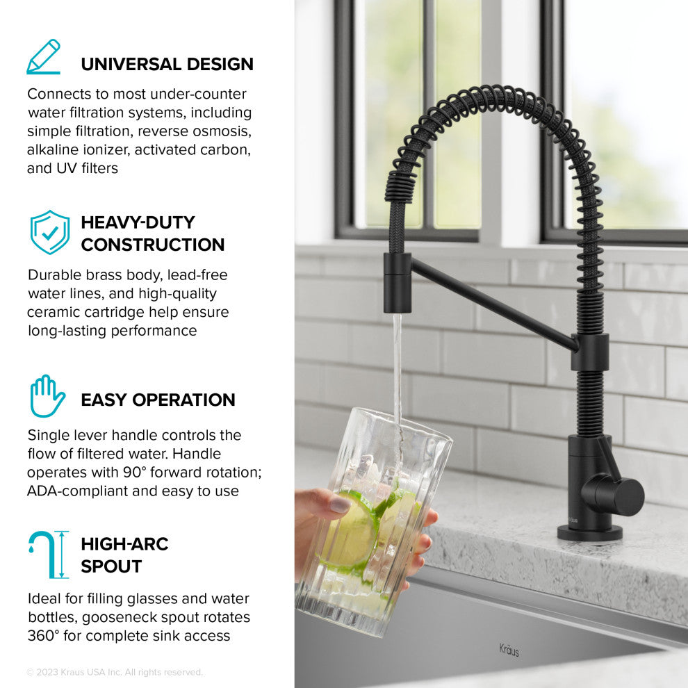 Bolden Commercial Style Pulldown Kitchen Faucet and Water Filter Faucet MB