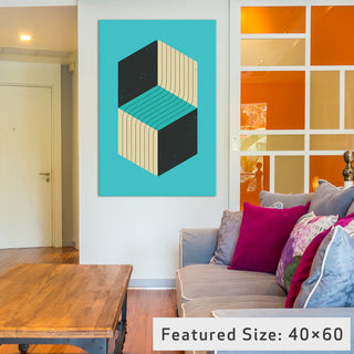 "Cubes VII" Print by Jazzberry Blue, 40"x26"x1.5"