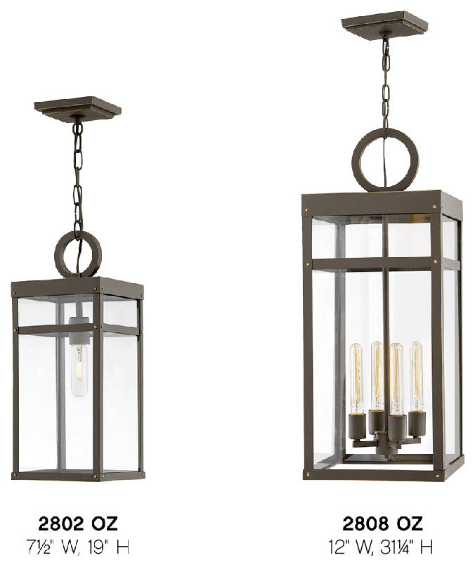 Hinkley Lighting 2802 Porter 1 Light 8"W Lisa McDennon Open Air - Aged Zinc