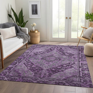 Machine Washable Indoor/Outdoor Chantille ACN1761 Eggplant 2'6" x 3'10" Rug