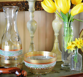 Mosaic Gold Garland Carafe