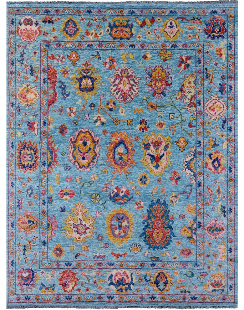 Handmade Turkish Oushak Wool Rug 9' 3" X 12' 0" - Q16087