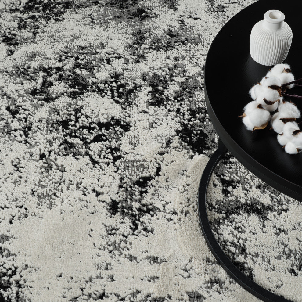 High-Low Pablo Ivory/Grey Rug