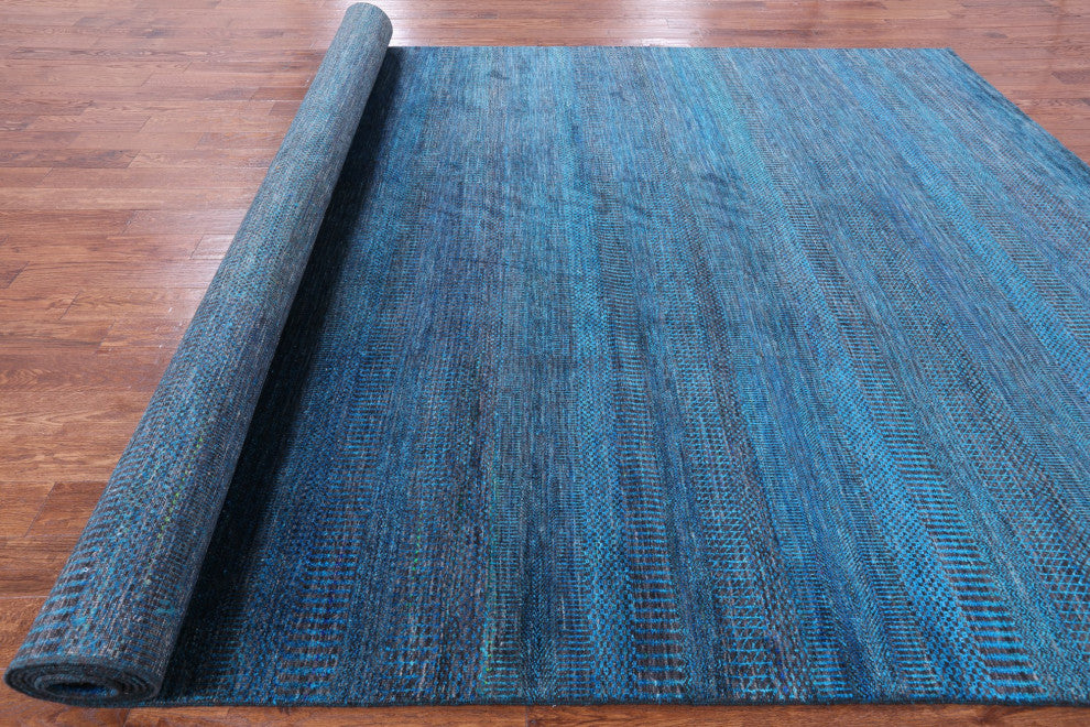 Wool and Silk Super Savannah Gabbeh Hand Knotted Rug 9' 0" X 17' 10"- Q6081