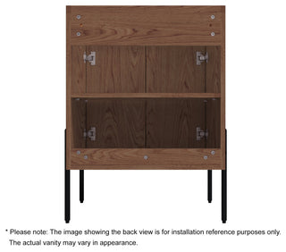 Flutie 24" Bathroom Vanity Set, Walnut