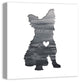Designs Direct Creative Group Ink Silhouette Yorkie 24x24 Canvas Wall Art